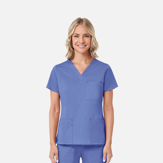 Maevn Blossom 1202 3 Pocket V-Neck Top