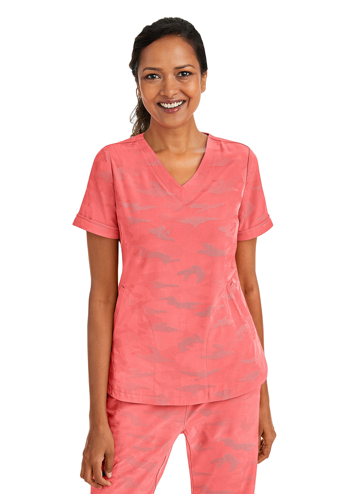 Healing Hands Purple Label Jacquard Women's 2353 Joy Camo Top