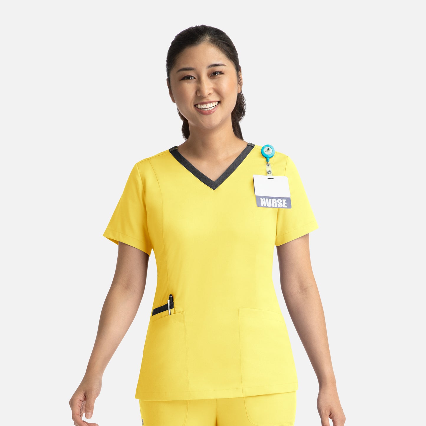 Maevn Matrix 3502 Women's Contrast Double V-Neck Top