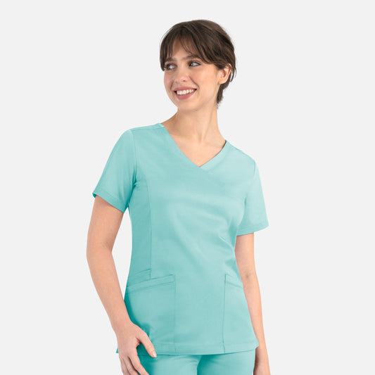 Maevn Matrix 3701 Women's Curved Mock Wrap Top