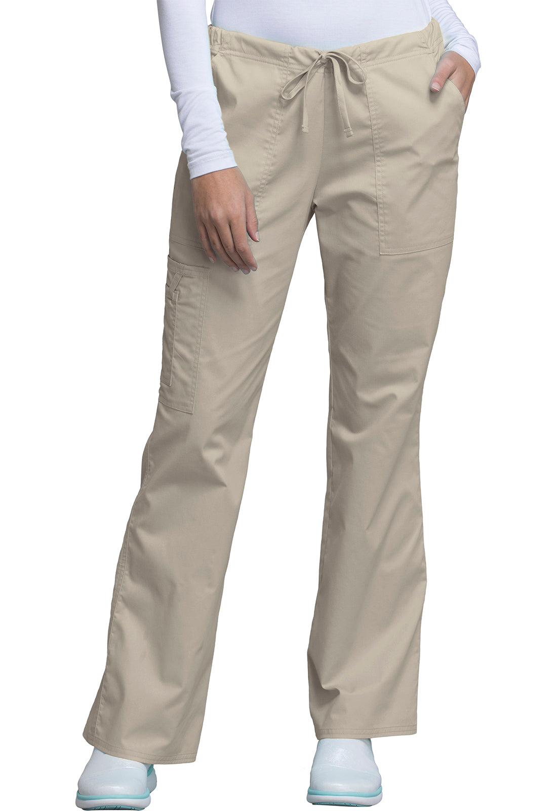Cherokee WW Core Stretch Women's 4044 Mid Rise Drawstring Cargo Pant