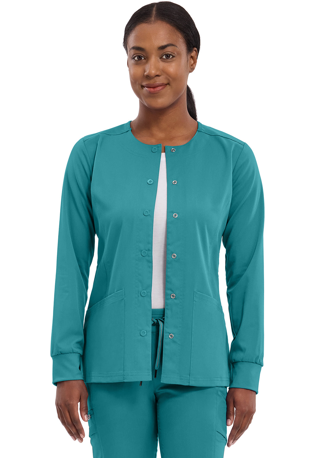 Chaqueta con estampado de margaritas de Healing Hands Purple Label 5063