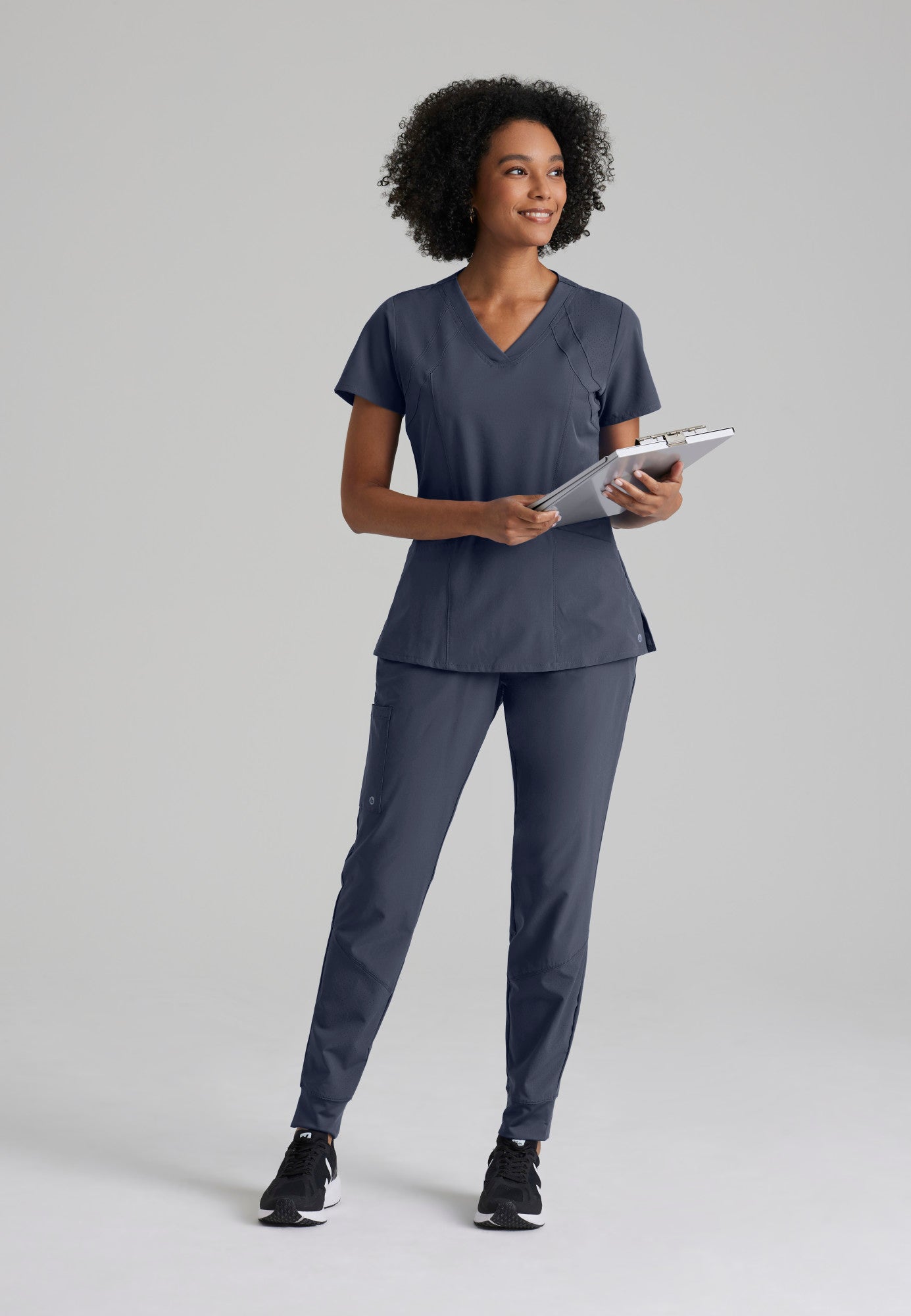 Barco One 5105 Racer 4-Pocket V-Neck Scrub Top