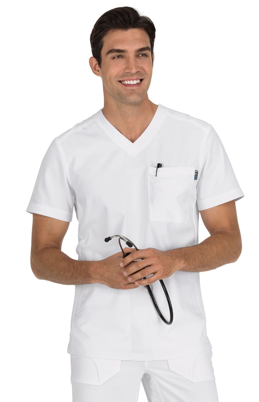 koi Lite Force Men's 667 3-Pocket Scrub Scrub Top