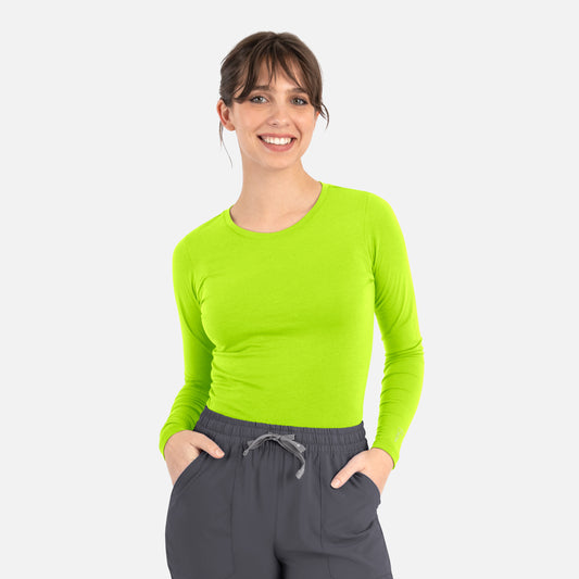 Maevn BESTEE 6909 Women's Basic Long Sleeve Underscrub Tee
