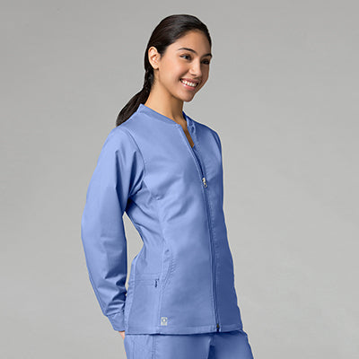 Maevn EON 8708 Women's Sporty Mesh Panel Zip Front Jacket