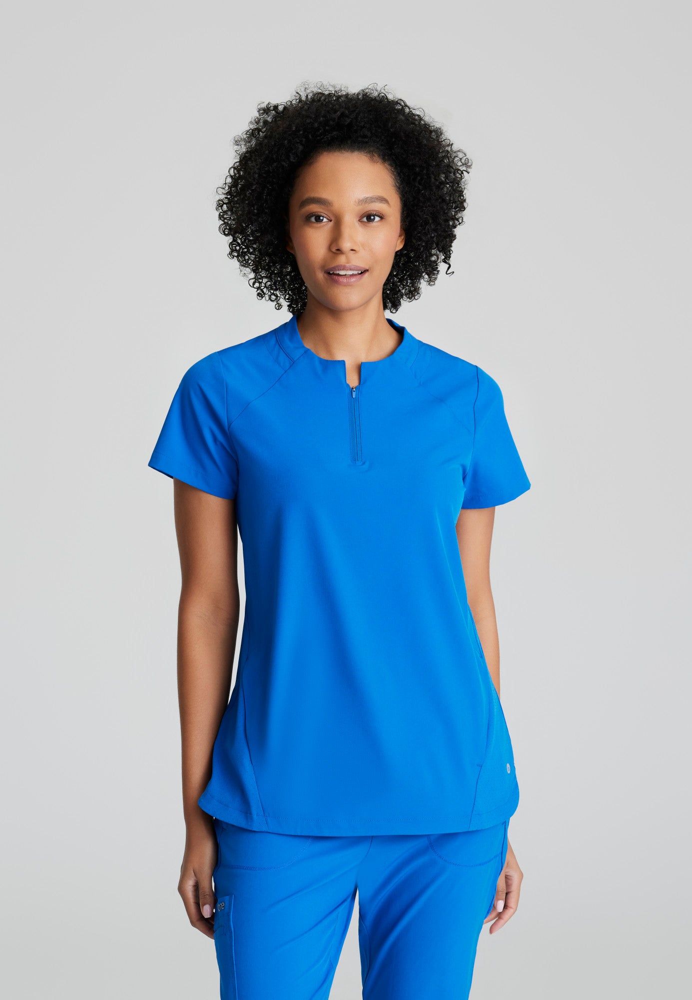 Barco One BOT216 Flux Plus Size 2-Pocket Banded Zip Collar Top