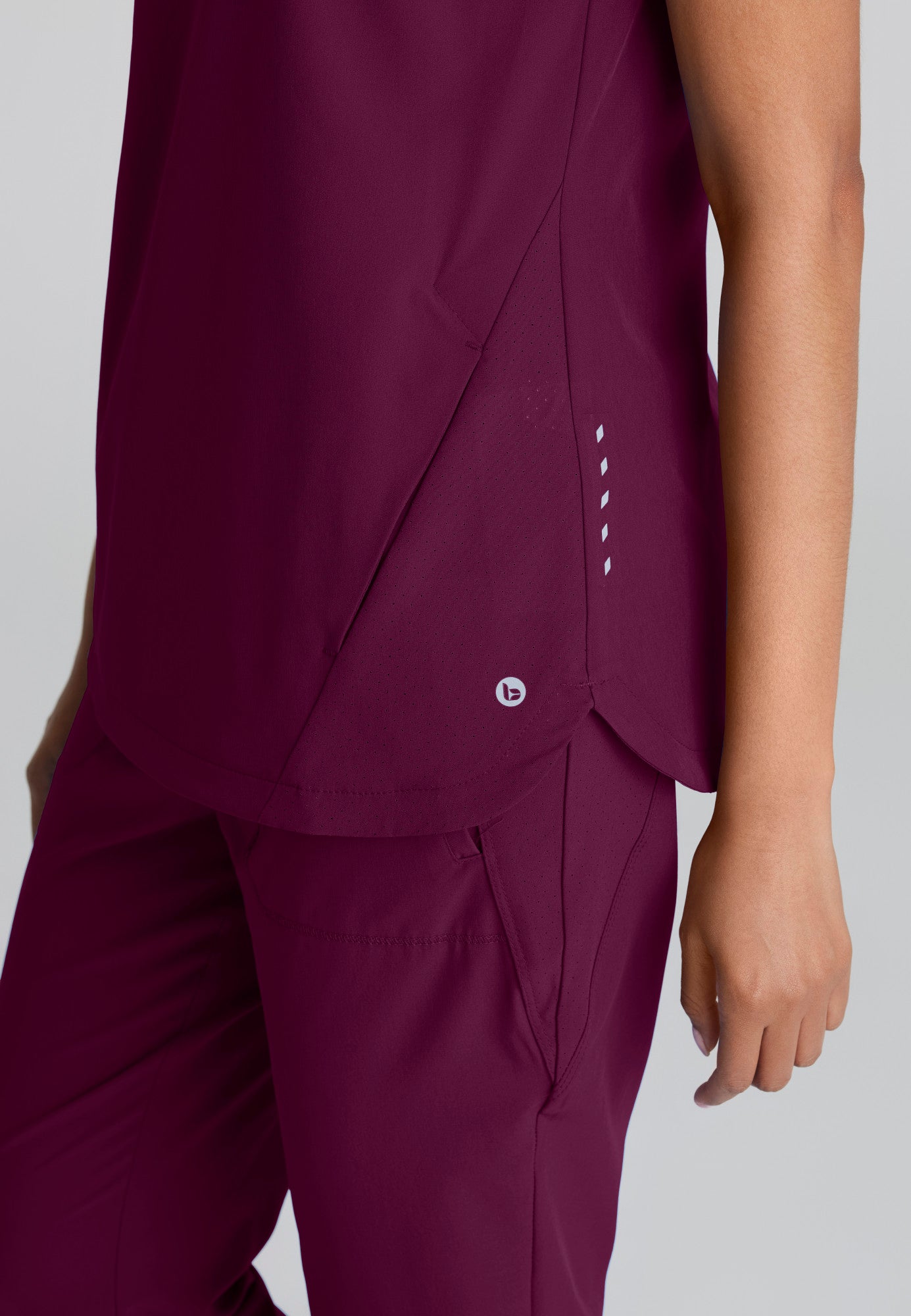 Barco One BOT216 Flux Plus Size 2-Pocket Banded Zip Collar Top