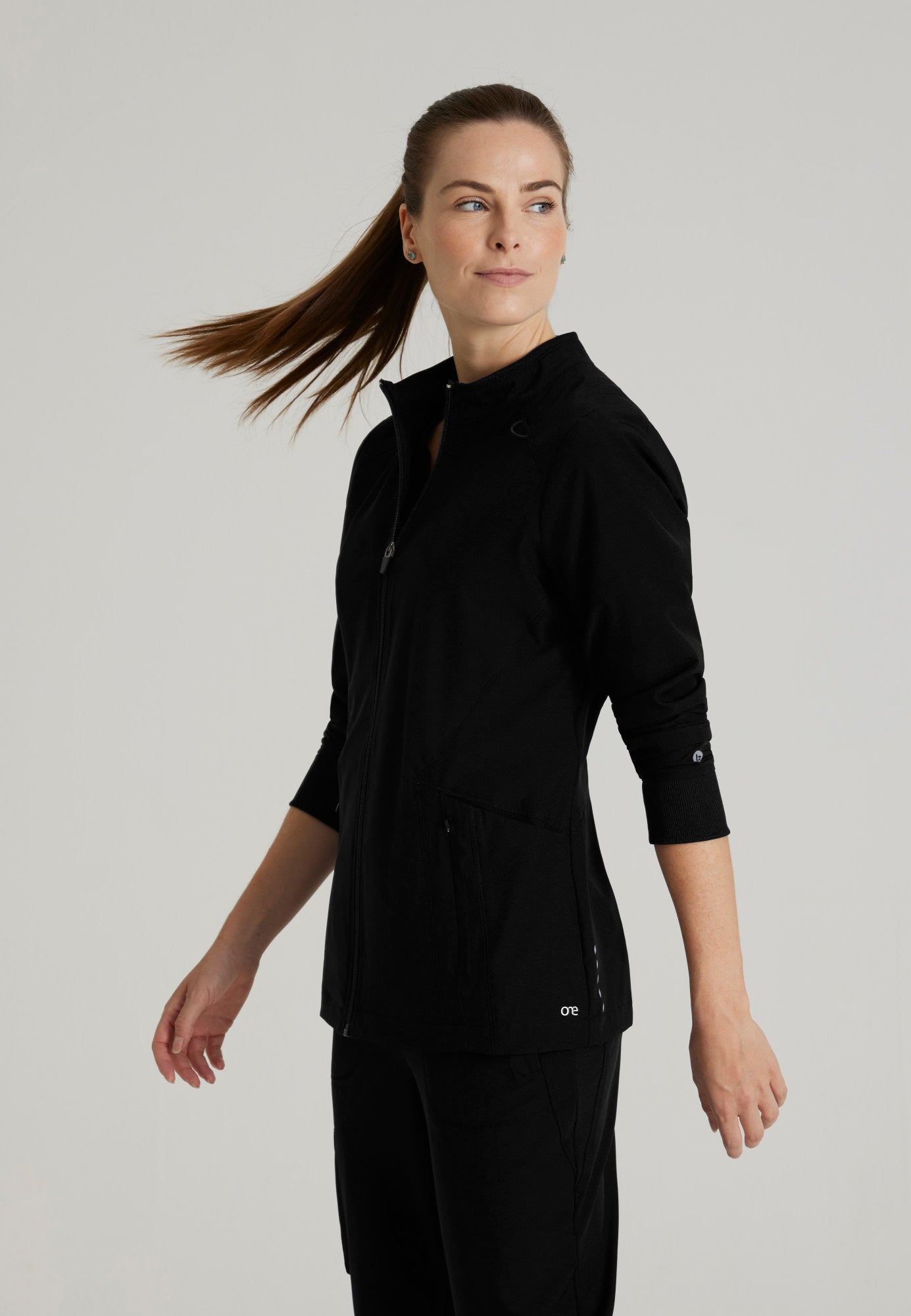 Barco One BOW894 Venture 4-Pocket Banded Collar Warm-Up Scrub Jacket