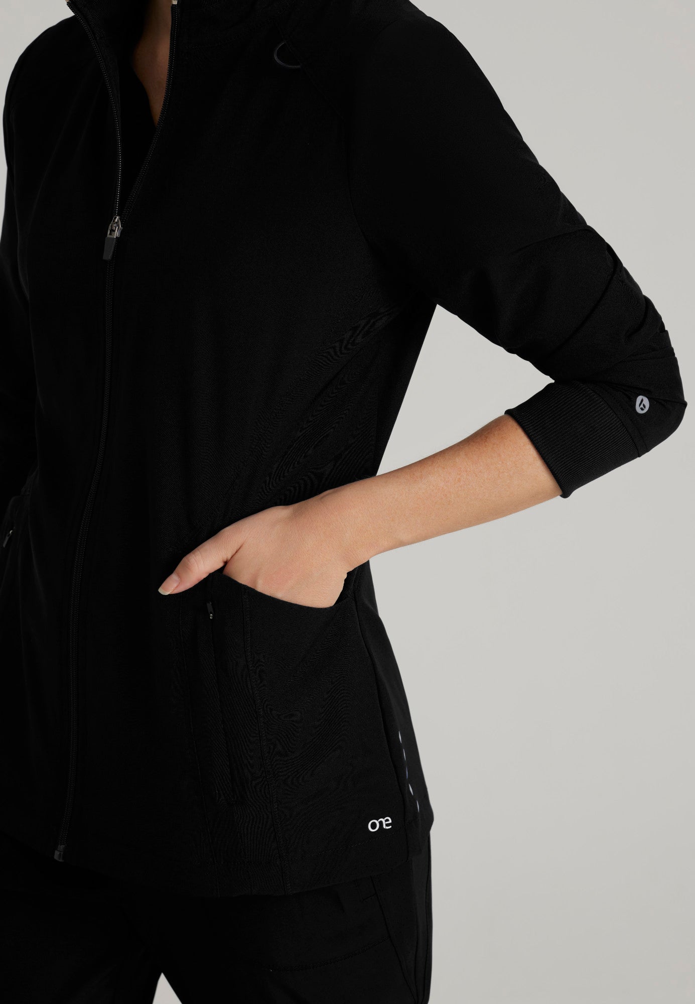 Barco One BOW894 Venture 4-Pocket Banded Collar Warm-Up Scrub Jacket