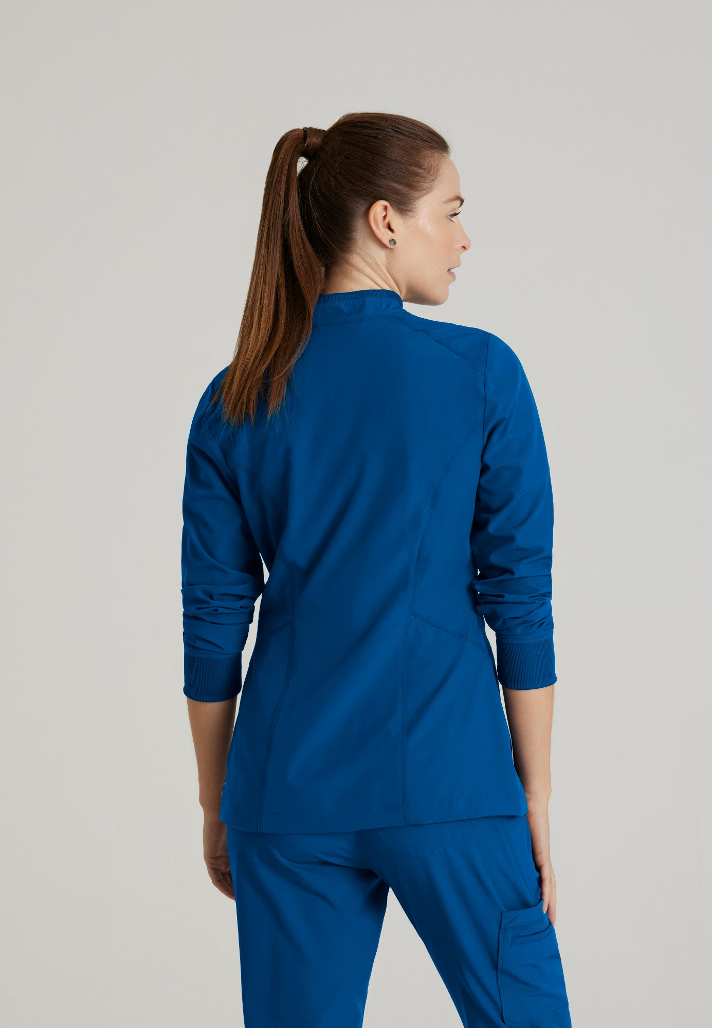 Barco One BOW894 Venture 4-Pocket Banded Collar Warm-Up Scrub Jacket