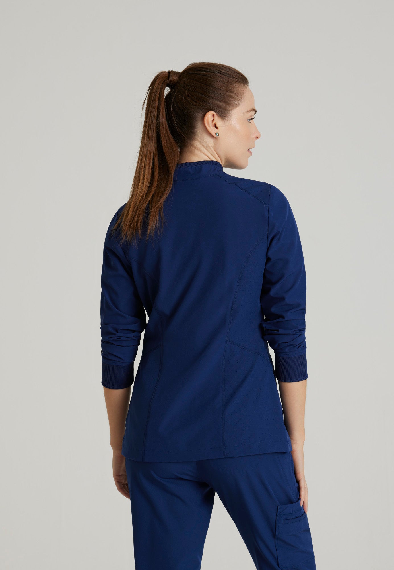 Barco One BOW894 Venture 4-Pocket Banded Collar Warm-Up Scrub Jacket