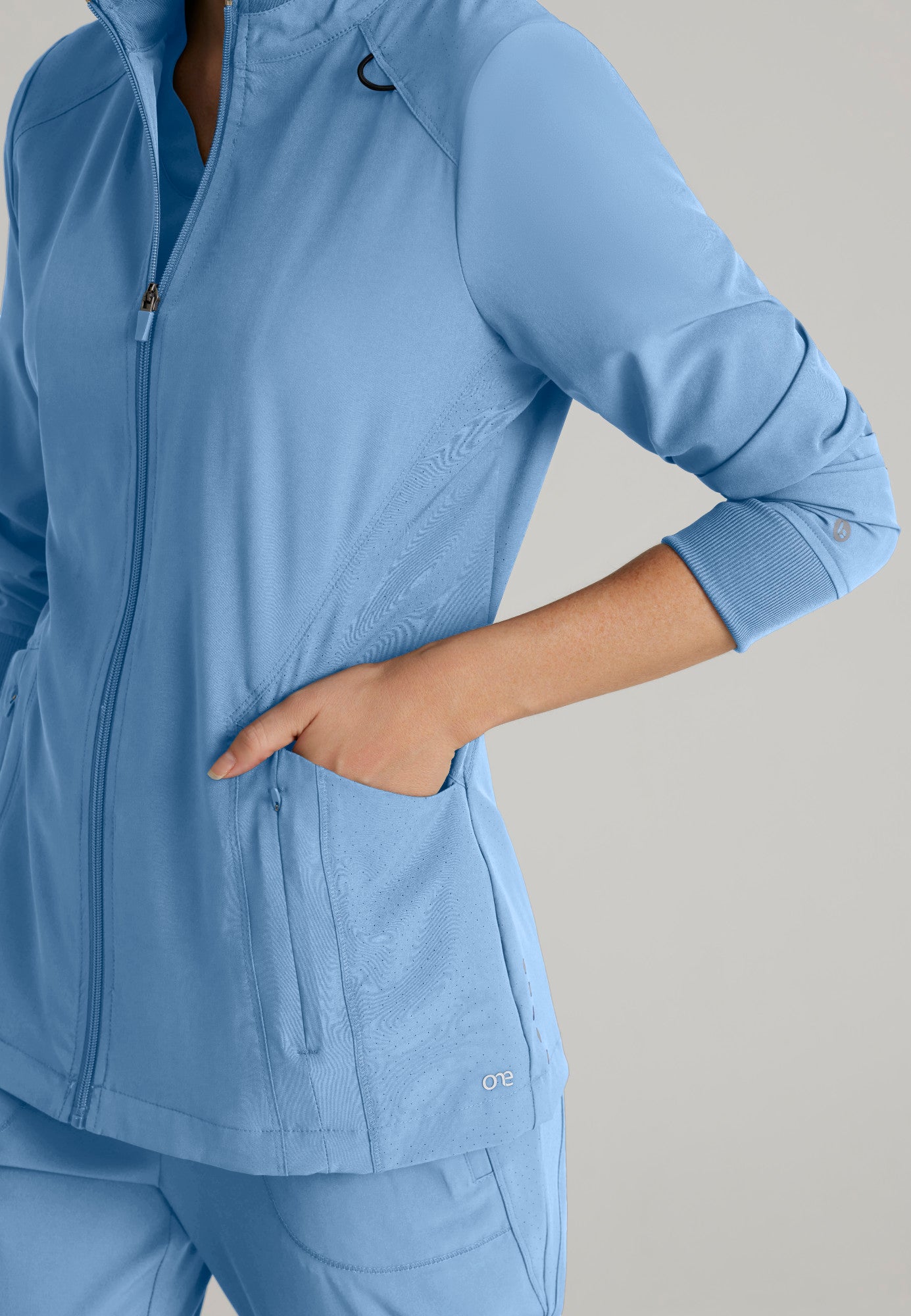 Barco One BOW894 Venture 4-Pocket Banded Collar Warm-Up Scrub Jacket
