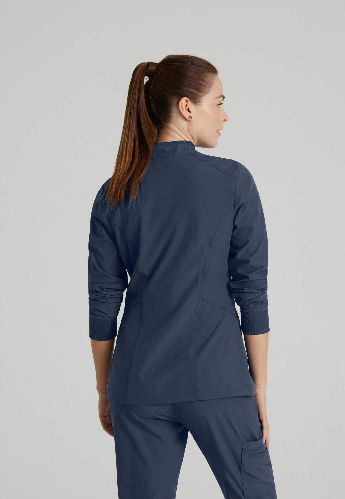 Barco One BOW894 Venture 4-Pocket Banded Collar Warm-Up Scrub Jacket