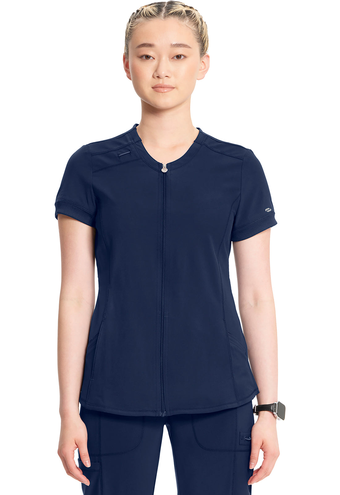 Cherokee Infinity Women's CK810A Zip Front V-Neck Top
