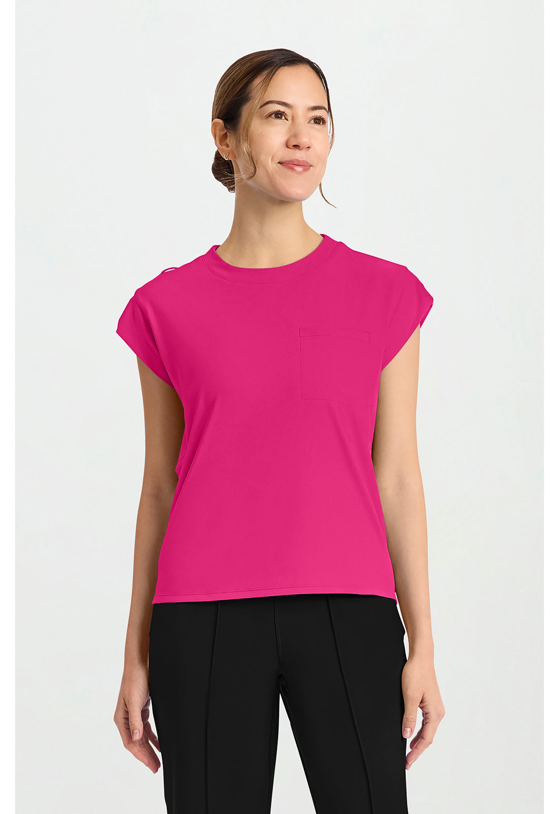 Cherokee Achieve Women's CK936 Women's 1-Pocket Crew Neck Top