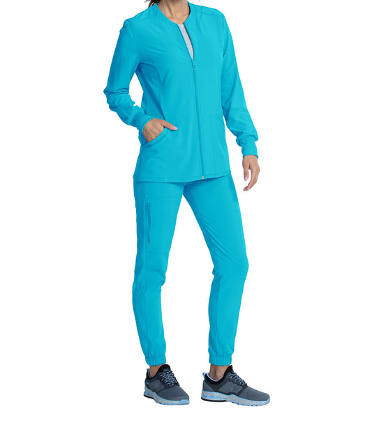 Chaqueta de abrigo con cremallera frontal CKA 384 de talla grande Cherokee Allura