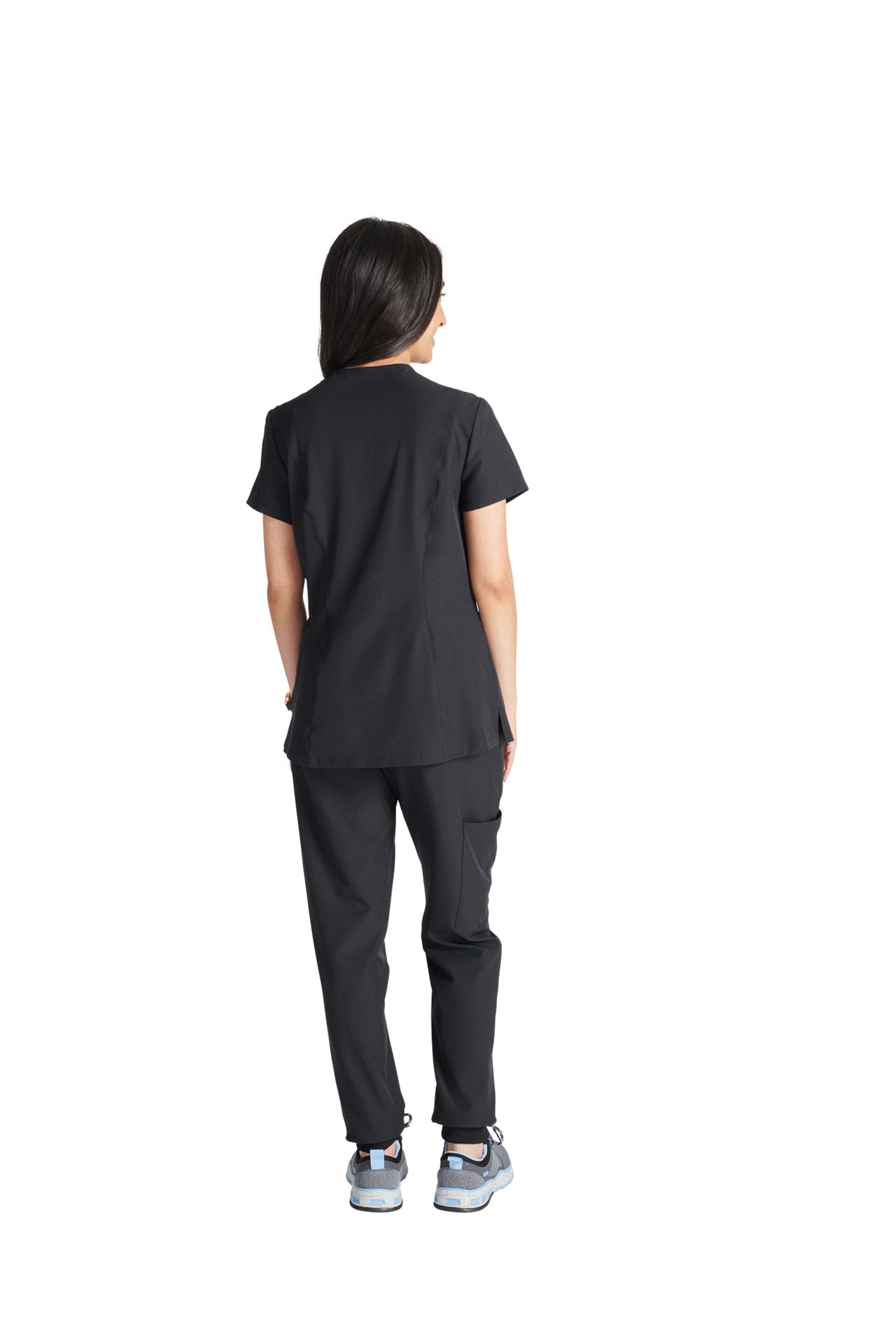 Cherokee Allura Select Plus Size CKA 667 Mitered V-Neck Top