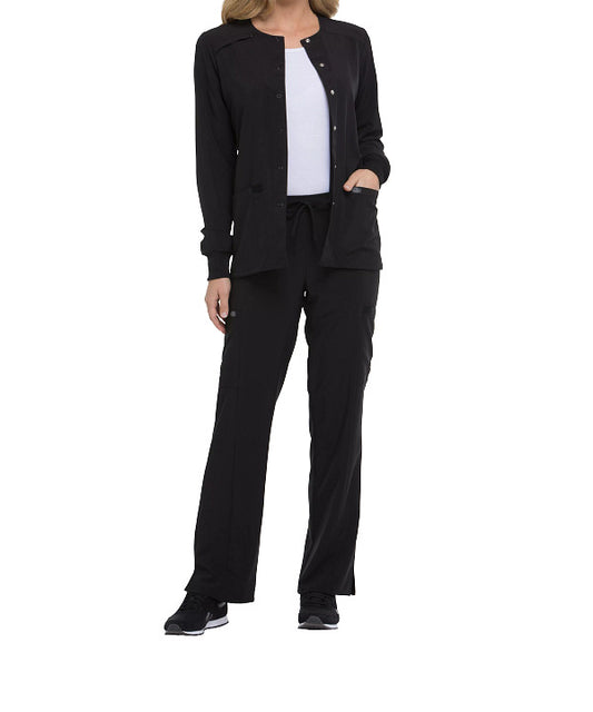 Dickies EDS Essentials DK305 Women's Snap Front Warm-Up Solid Scrub Jacket