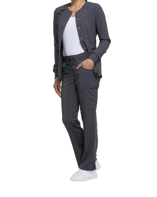 Dickies EDS Essentials DK305 Women's Snap Front Warm-Up Solid Scrub Jacket