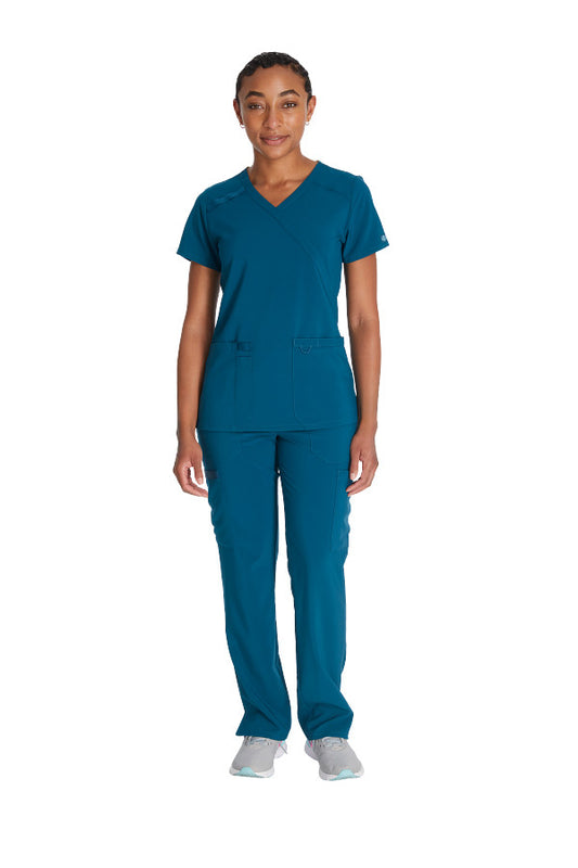Dickies EDS Essentials DK625 Women's Mock Wrap Solid Scrub Top