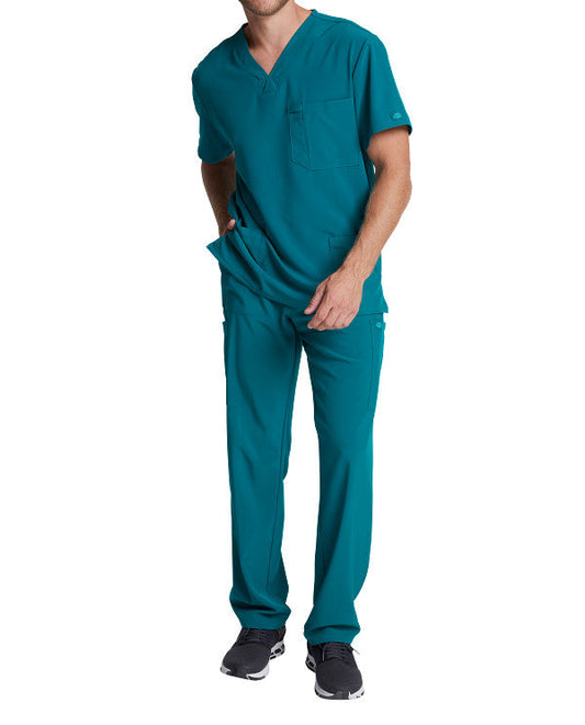Dickies EDS Essentials DK635 Plus Size Men's V-Neck Solid Scrub Top