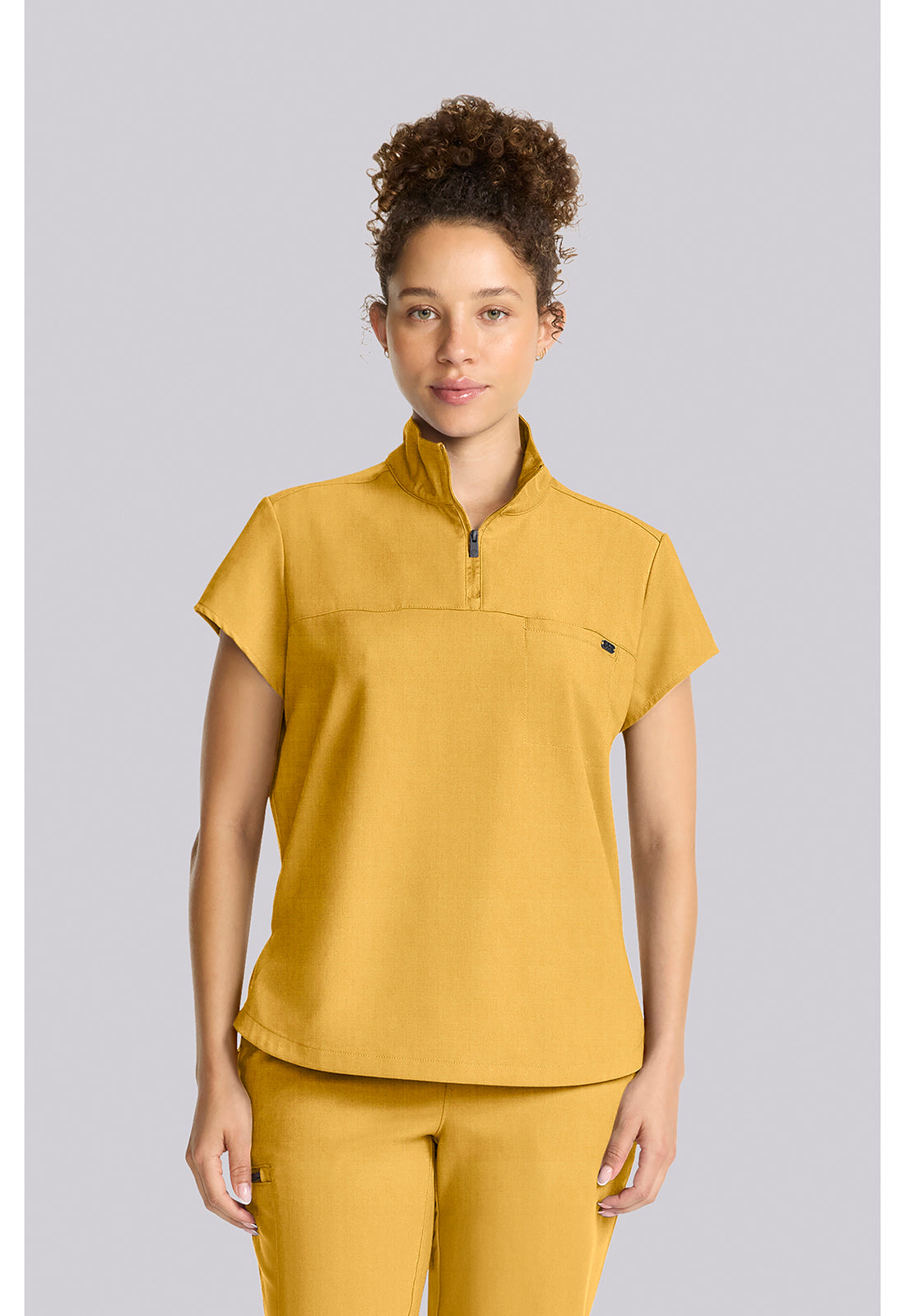 Healing Hands Quest Women's HH752 Women's Partial Zip Stand Collar Top
