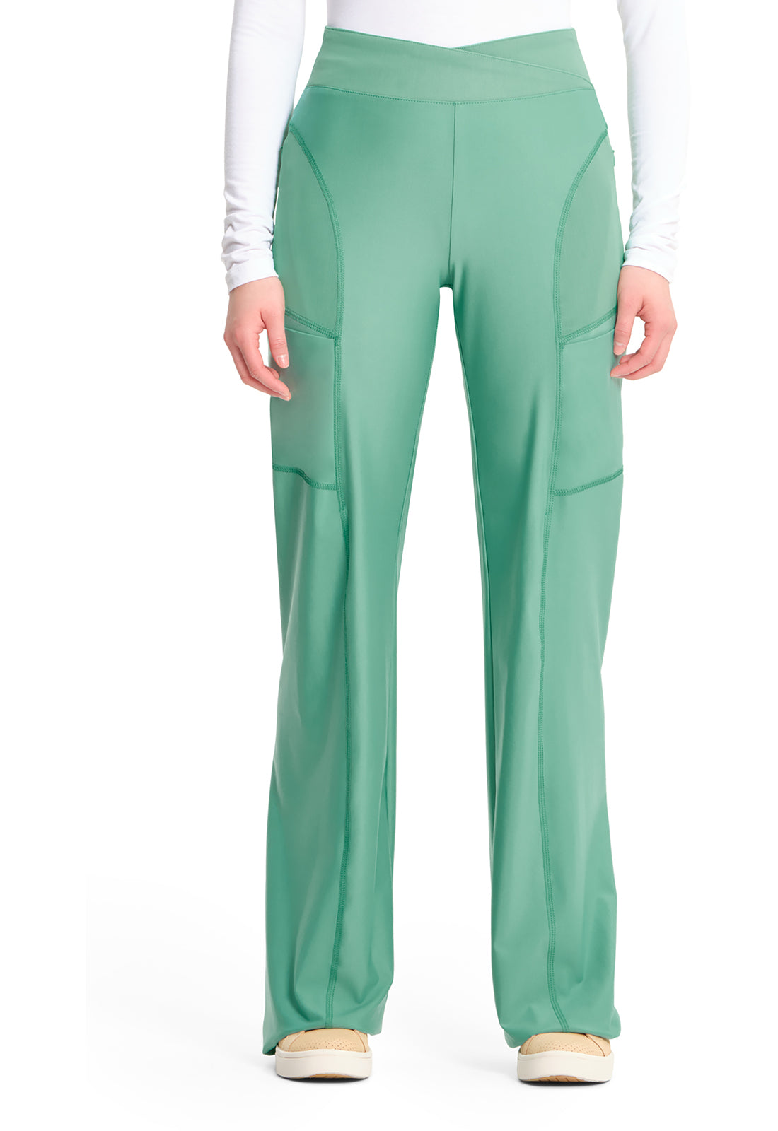 Cherokee Infinity Kinetic Women's IN009A Knit Mid Rise Pull-on Trouser Pant