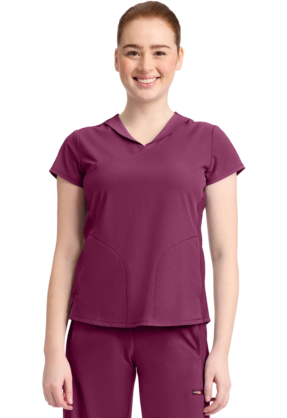 Cherokee Infinity GNR8 Women's IN635A Women's 2-Pocket Mock-Wrap V-Neck Top