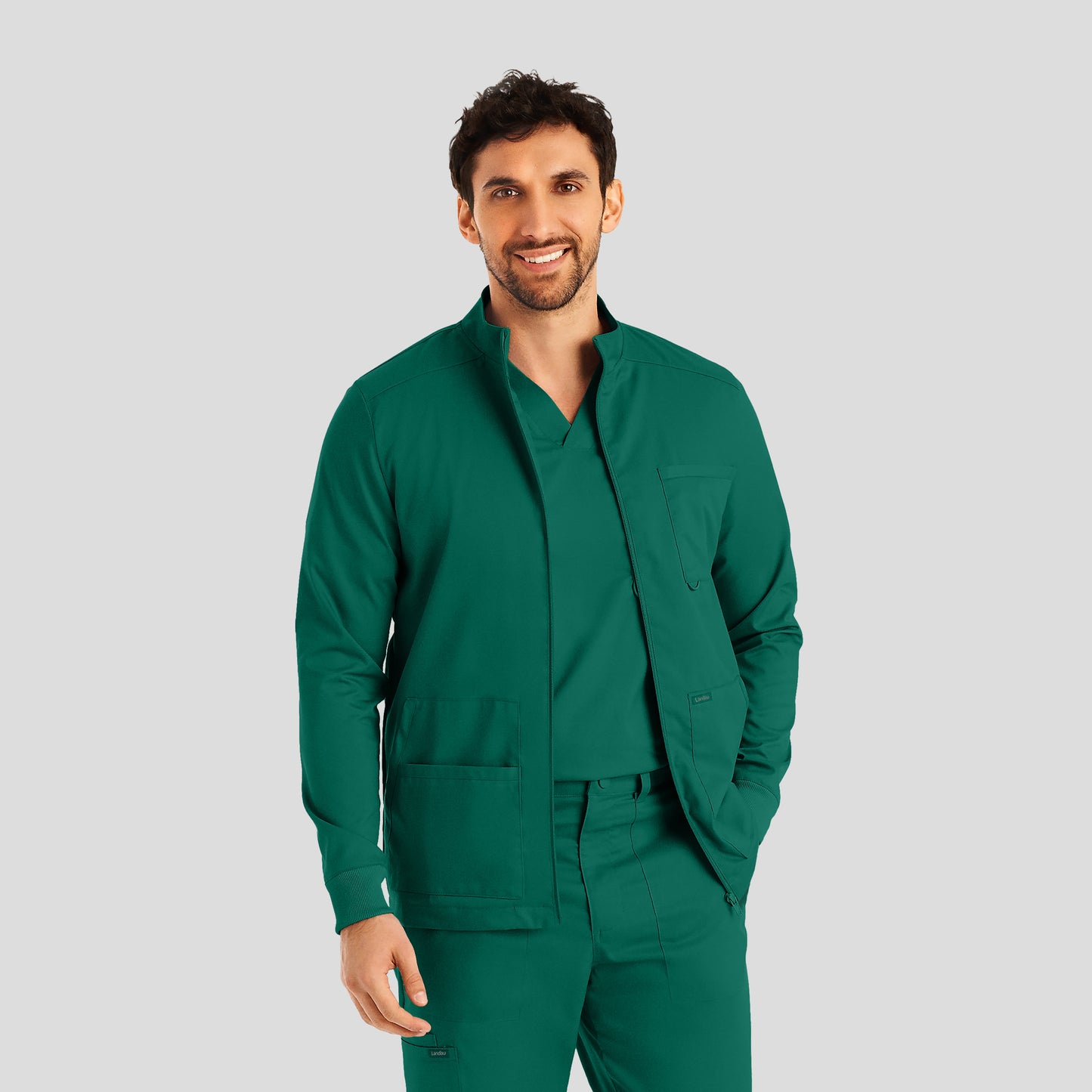 Chaqueta médica de 4 bolsillos para hombre Landau ProFflex LJ702