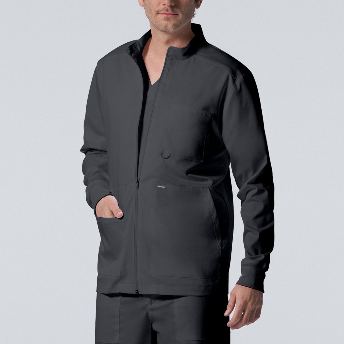 Chaqueta médica de 4 bolsillos para hombre Landau ProFflex LJ702