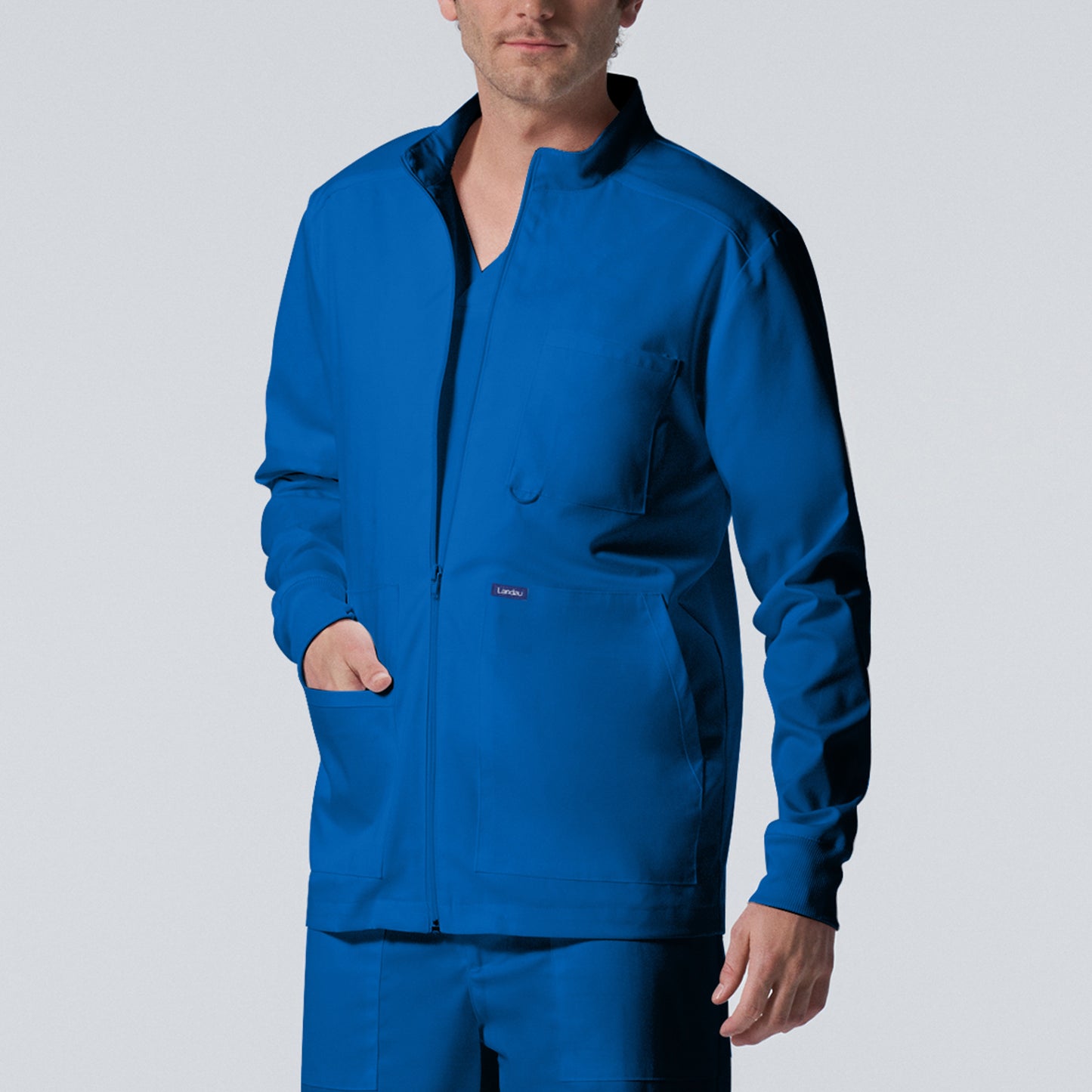 Chaqueta médica de 4 bolsillos para hombre Landau ProFflex LJ702
