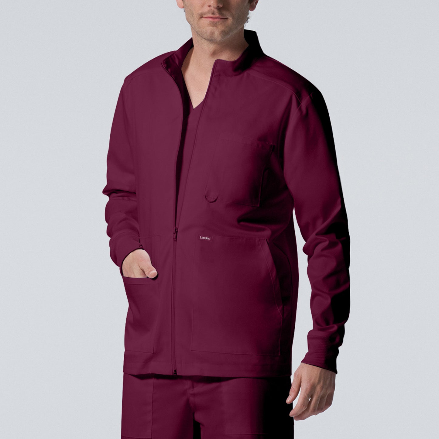 Chaqueta médica de 4 bolsillos para hombre Landau ProFflex LJ702