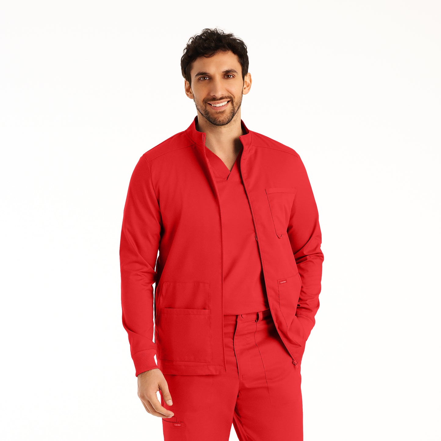 Chaqueta médica de 4 bolsillos para hombre Landau ProFflex LJ702