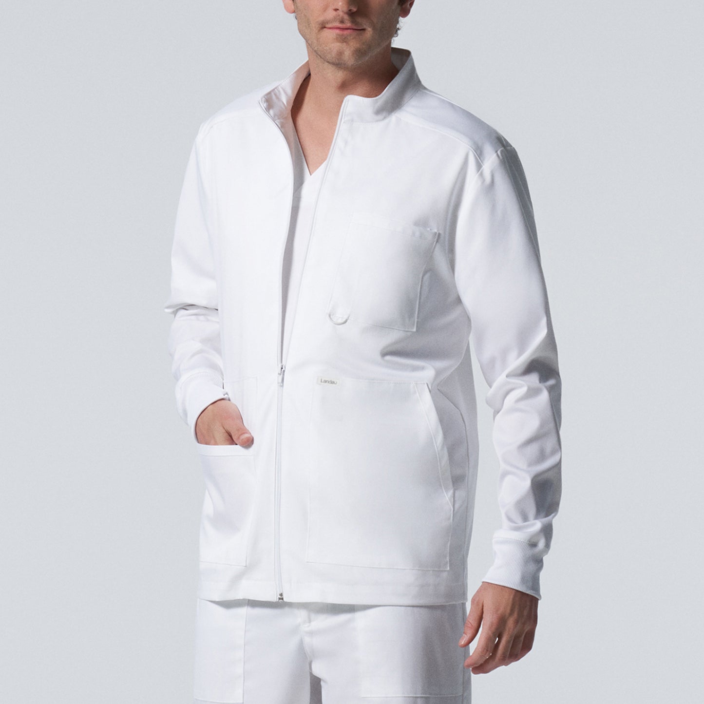 Chaqueta médica de 4 bolsillos para hombre Landau ProFflex LJ702