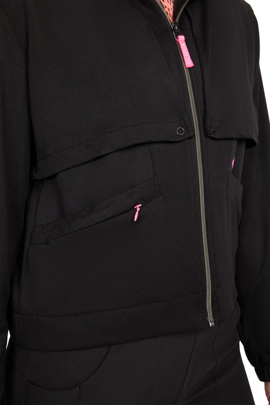 Med Couture Amp MC302 Plus Size Convertible Windbreaker Jacket