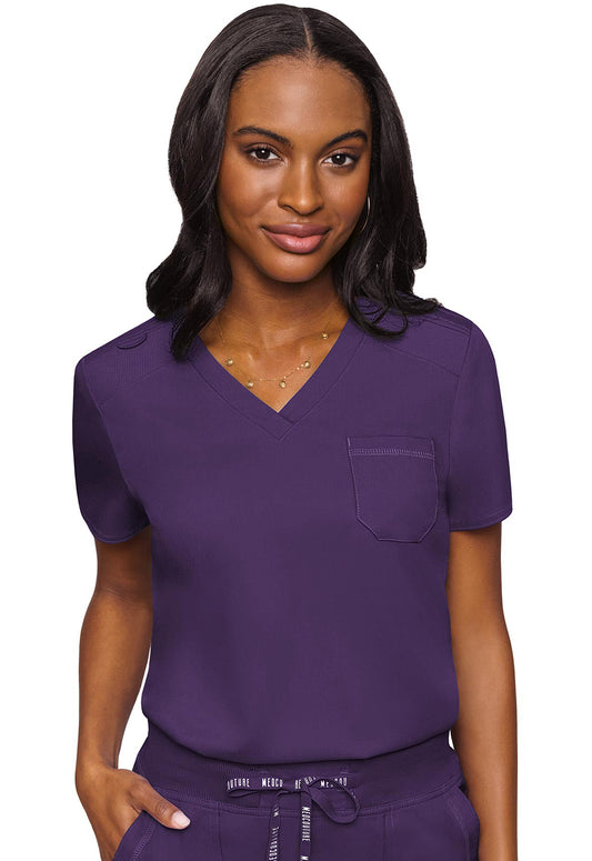 Med Couture Touch Women's MC7448 V-Neck Tuck In