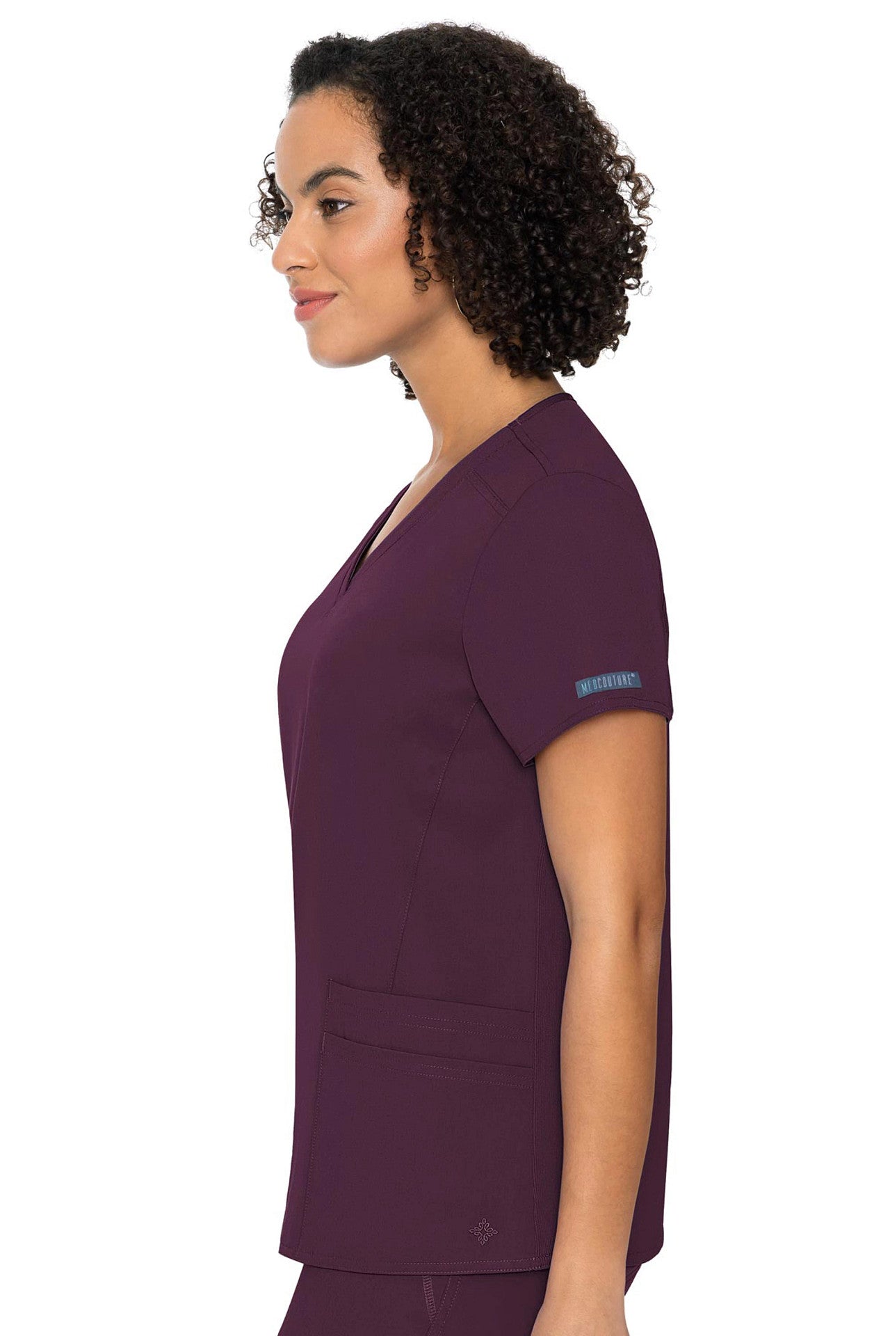 Med Couture Touch 7468 V-neck Knit Back Top