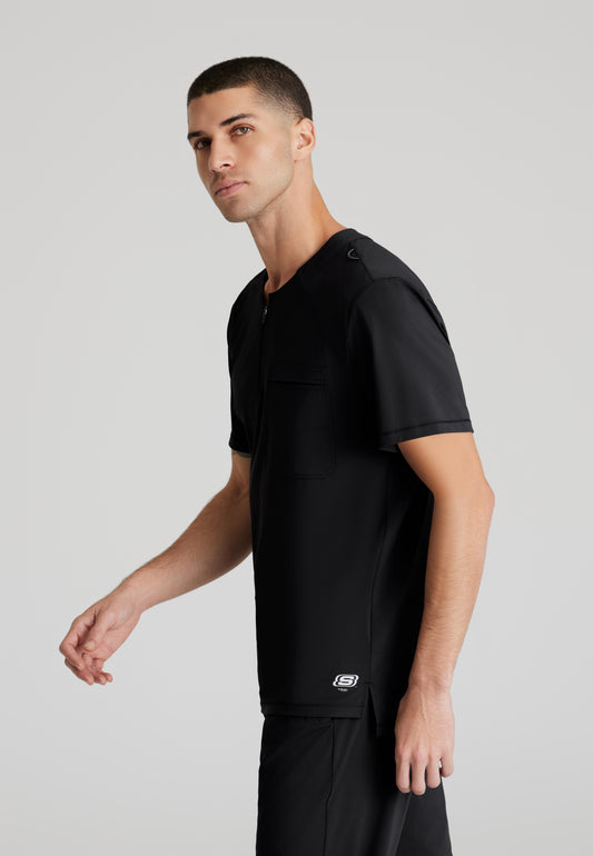 Skechers Slip-Ins SKT229 Men’s Plus Size Flex Single Pocket Curved Neck Scrub Top