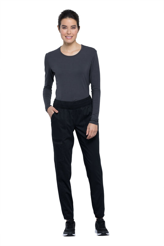 Pantalón deportivo de tiro natural y pierna cónica para mujer Cherokee Revolution WW011 Petite