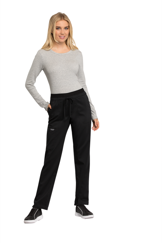 Pantalón con cordón y pernera cónica de tiro medio Cherokee Revolution WW105 Petite