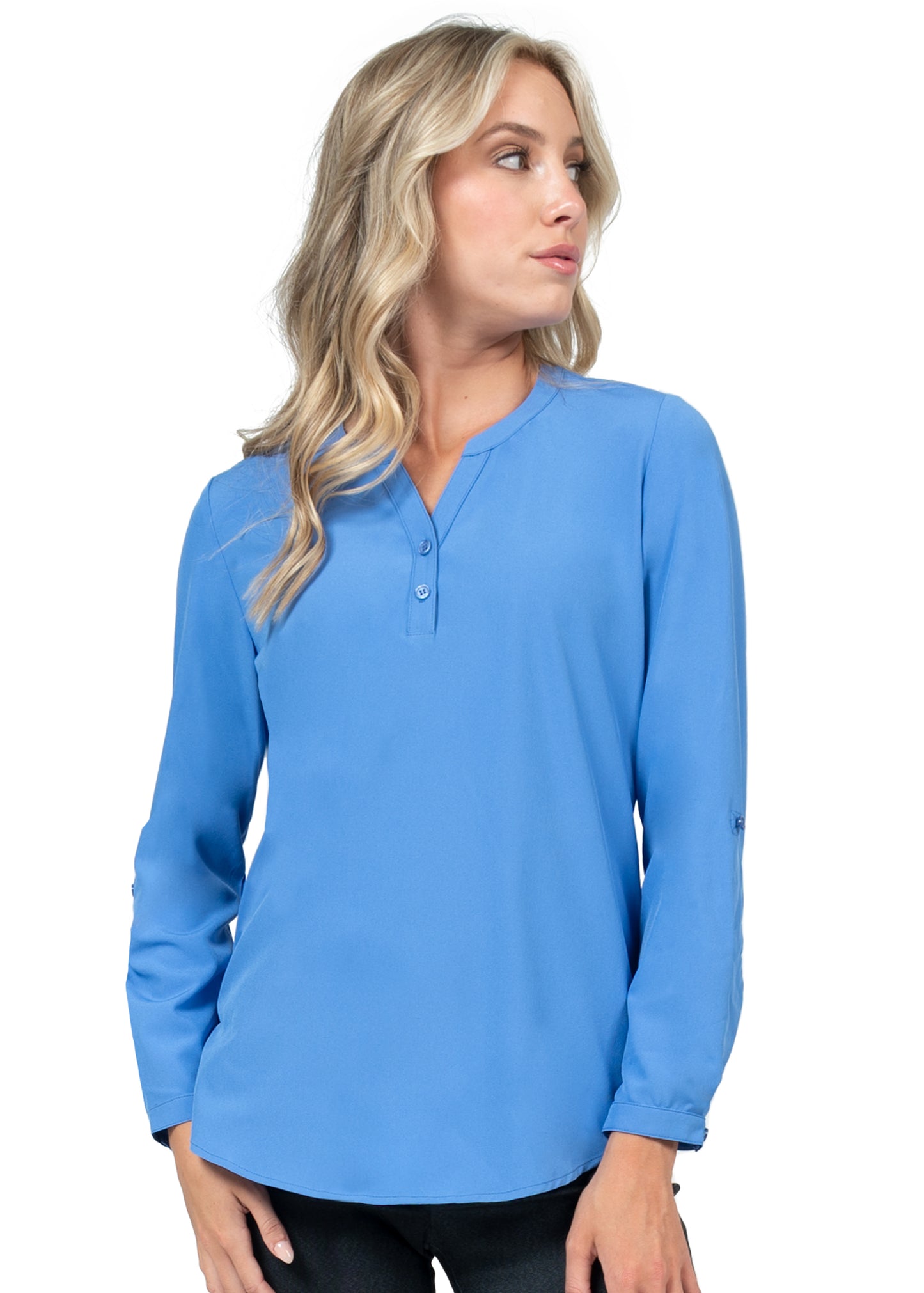 Zavaté Hospitality 1035 Stretch Blouse with 3/4 Roll