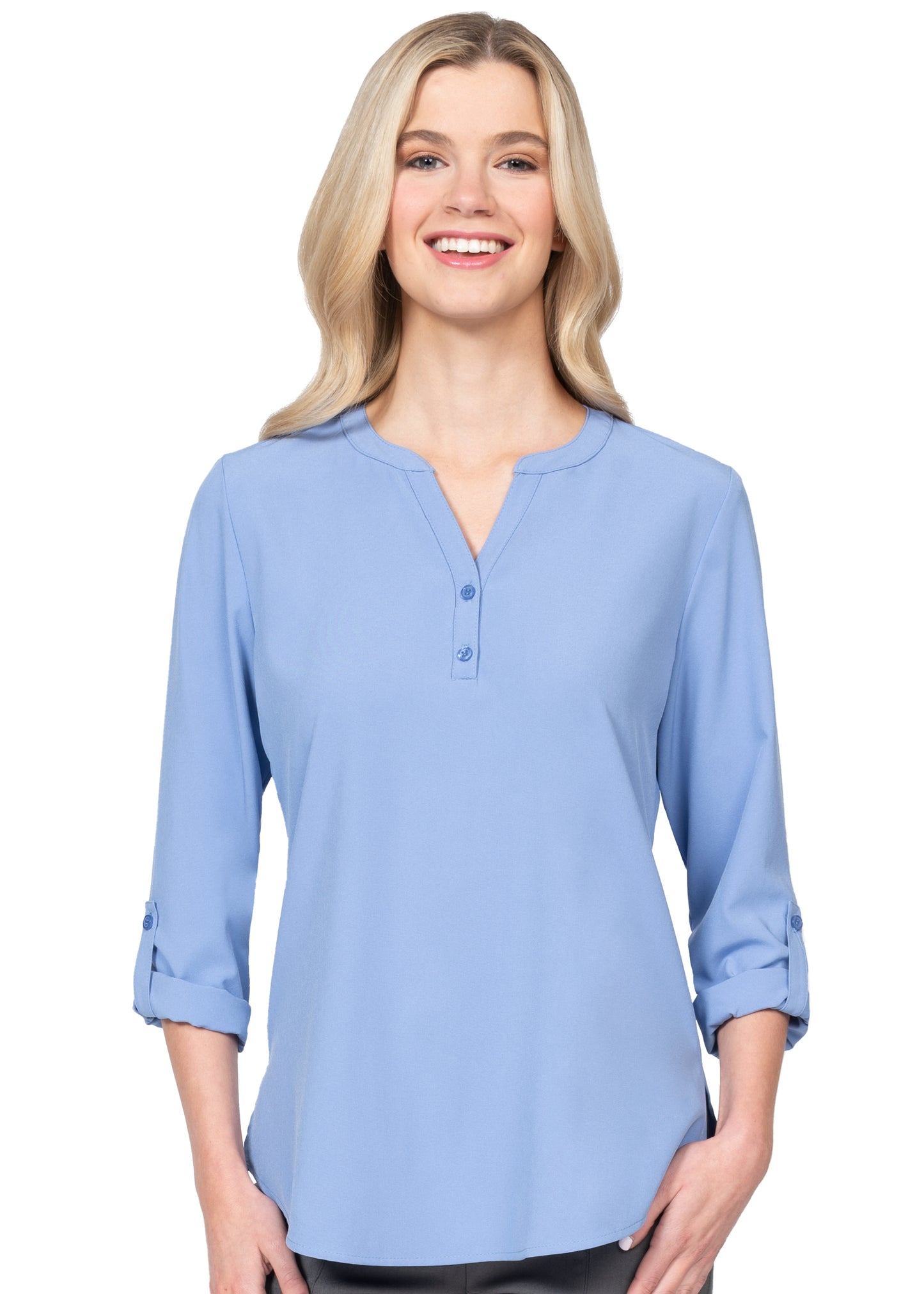 Zavaté Hospitality 1035 Stretch Blouse with 3/4 Roll