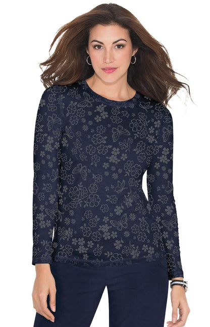 1061PR-FlowerBurnoutNavy-XXS