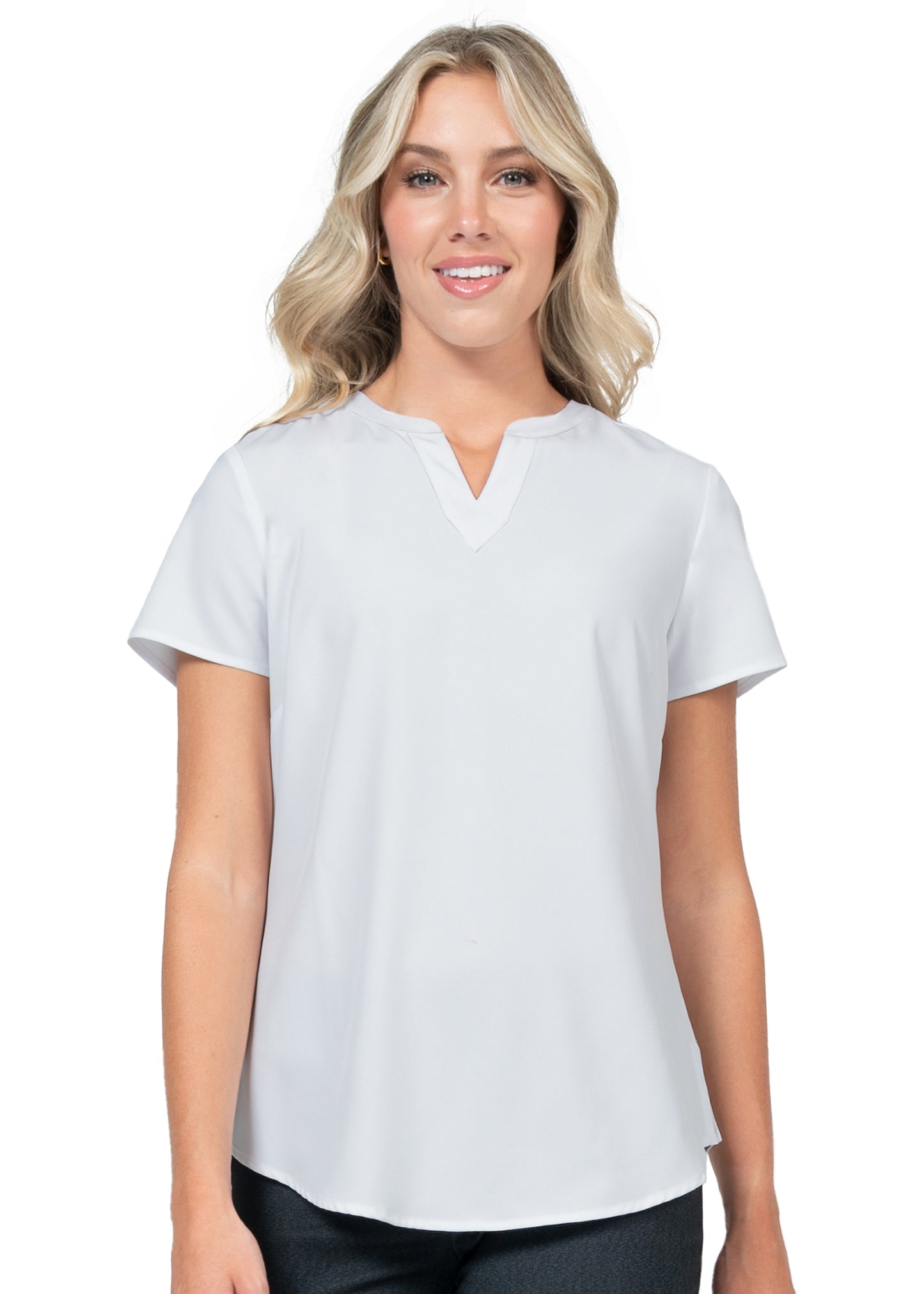 Zavaté Hospitality 1096 Notch Neck Stretch Blouse