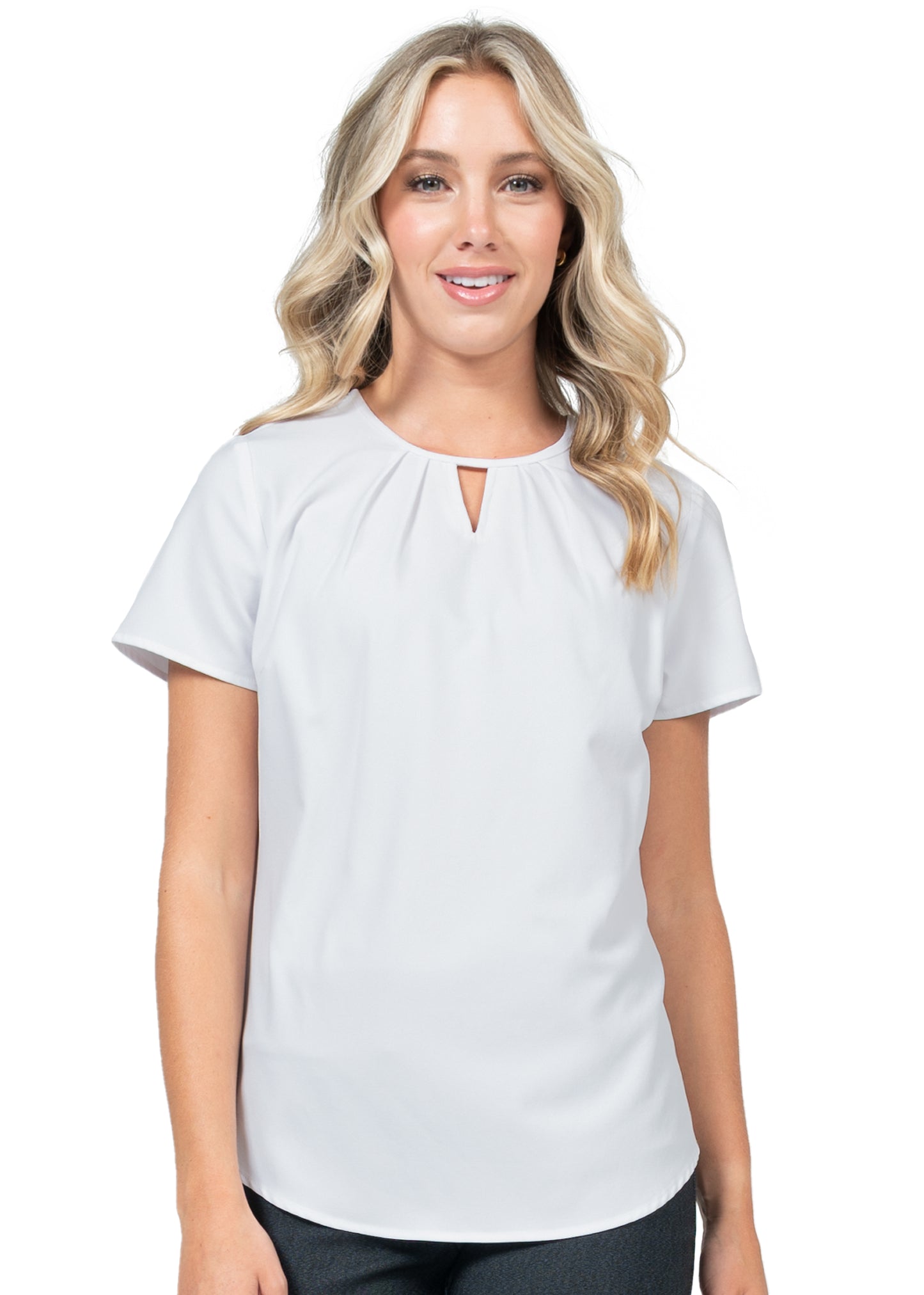 Zavaté Hospitality 1127 Key-Hole Stretch Blouse