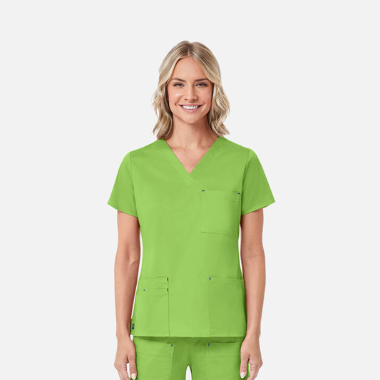 Maevn Blossom 1202 3 Pocket V-Neck Top