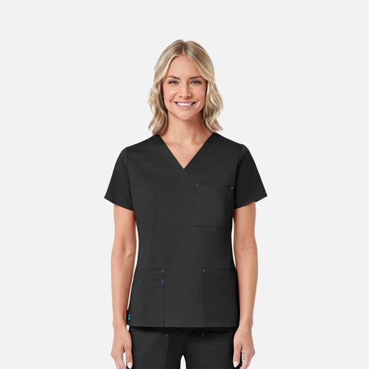 Maevn Blossom 1202 3 Pocket V-Neck Top