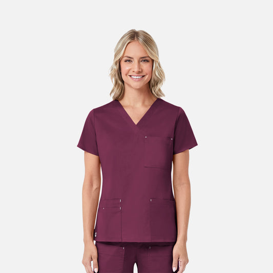 Maevn Blossom 1202 3 Pocket V-Neck Top