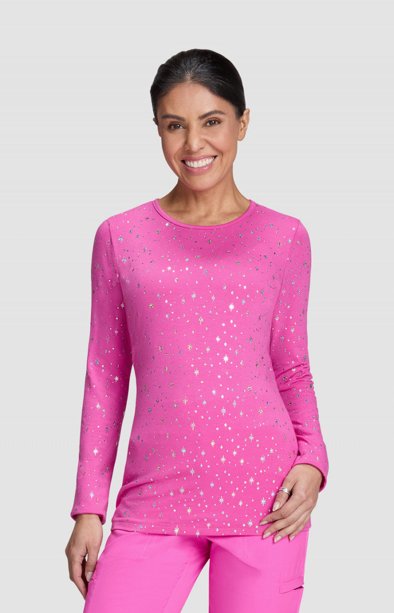 167PR-HibiscusPinkIridescentTwinklePattern-XXS